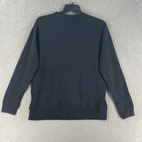 Boody Womens Top Sweater Bamboo Organic Cotton Active Weekend Crew Black Sz M - Picture 9 of 9